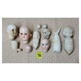 Vintage Bisque & Composition Doll Parts, German