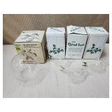 Lot of 3 Crystal Look Planters, 2 Co. Glass Rooer