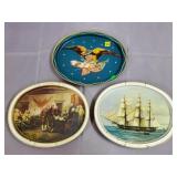 Vtg Bicentennial & Patriotic Metal Serving Tray