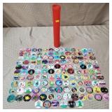 Lot of Vintage Pog Cards w/ Red Tube