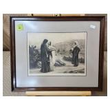 Antique "Ruth & Noami" Print by P.H. Calderon