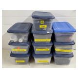 Totes w/ Assorted Electronics, Office Supplies,