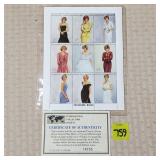 Princess Diana Gowns Plate Block of 9 Sheet #14795