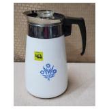 Vtg Corningware Blue Cornflower 9 Cup Perculator