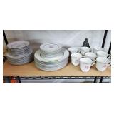 Lot of Kessington Porcelain Rose Dishware