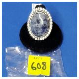 Sodalite Ring Size 8 German Silver Ring