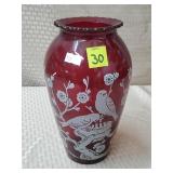 Anchor Hocking Ruby Red Hoover Vase
