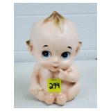 Vintage Lefton Kewpie Planter 6 3/4" H