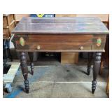 Vintage Spinet Piano Style Flip Top Writing Desk