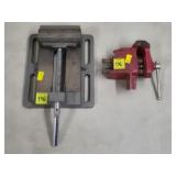 4" Drill Press Vise & Swivel Base Bench Vise Lot