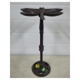 16 1/2" Cast Iron Dragonfly Bird Feeder on Stand