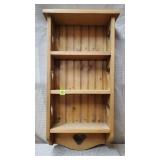 Pine Heart Cut Out Wall Shelf