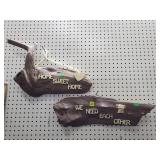 Lot of 2 Driftwood Wall Hanging Decoration Signs