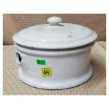 19th Century English Ironstone Sanitary Spitoon