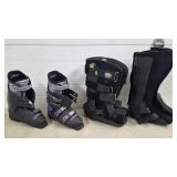 Tecnica Ski Boots w/ Walking Boot & Leg Immobilizr