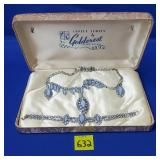 Vintage Lovely Jewels Blue Rhinestones