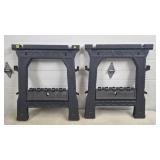 Pair of 2 Plastic Horses Stands