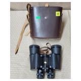 Vintage Browni 7x50 Binoculars w/ Leather Case