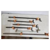 Lot of Assorted Vintage Bar Clamps