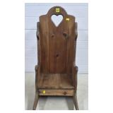 Heart Cut Out Pine Rocking Chair