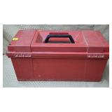 Plano Red Tool Box w/ Hand Tools, Files, Chisels,