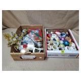 Vintage Christmas Decorations, Glass Ornaments