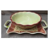 Platzgraff Napoli Handpainted Bowl & Serving Tray