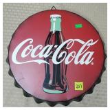 Coca-Cola Metal Bottle Cap Sign