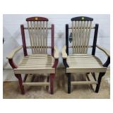Lot of 2 Amish Poly Bentwood Patio Chairs