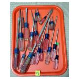 Tray Lot of Assorted Craftsman Screwdrivers