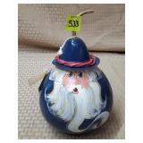 The Gourd Lady Hand Painted Gourd Santa Decor
