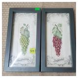 Lot of 2 Grape Wall Plaques