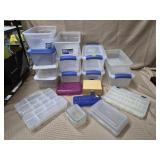 Large Lot of Assorted Small Totes, Storage