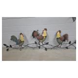 Large Tin Rooster Wall Decoration