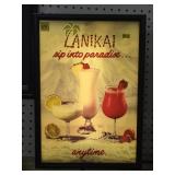 Vintage Lanikai Light Up Advertising Sign