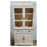 Primitive White Wood Kitchen Cabinet