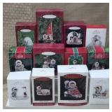 Lot of Hallmark Holiday Keepsake Eskimo Ornaments