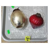 Lot of 2 Antique German Mercury Xmas Ornaments
