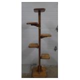 Large Vintage Wood Tiered Planter Stand