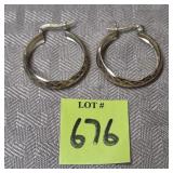 Pair of Gold Tone .925 Silver Earrings