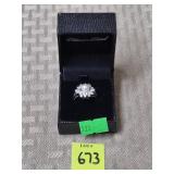 Gold Coast Platinum Plated Pearl Ring, Size 6