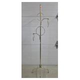 Vtg Brash Finish Freestanding Hat & Wig Display