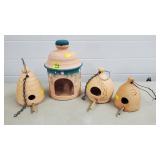 Lot of Williamsburg Pottery Birdhouses,
