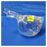 Val Saint Lambert Glass Rooster Sculpture