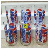 Lot of 6 Pepsi Holiday Glass Tumblers