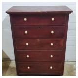 Vintage Wood Dresser w/ Floral Knobs