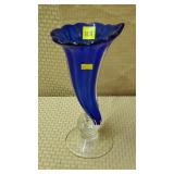 Sabina Polish Cobalt Blue Art Glass Vase