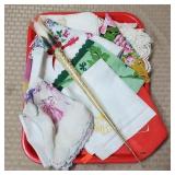 Tray Lot of Vtg Handkerchiefs
