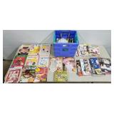 Crate of Vtg Knitting & Crocheting Magazines