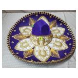 Large Mexican Purple Sombrero Hat